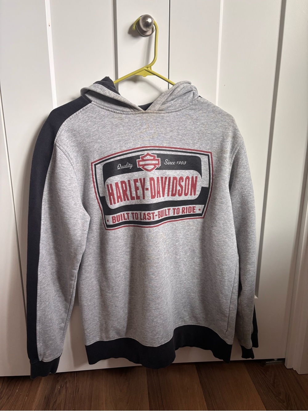 Harley-Davidson Gray and Black Sweatshirt with Red Logo